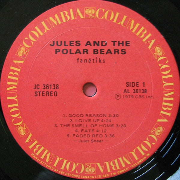Jules And The Polar Bears : fǝnĕtĭks (Phonetics) (LP, Album)