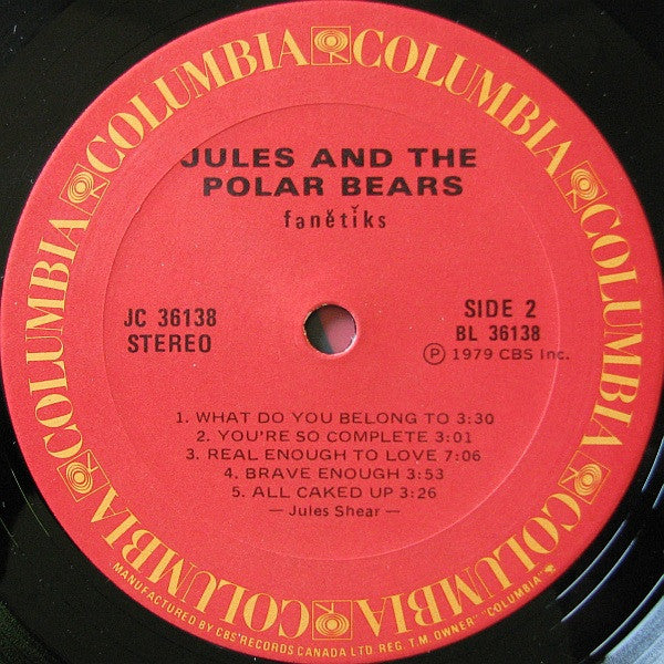 Jules And The Polar Bears : fǝnĕtĭks (Phonetics) (LP, Album)