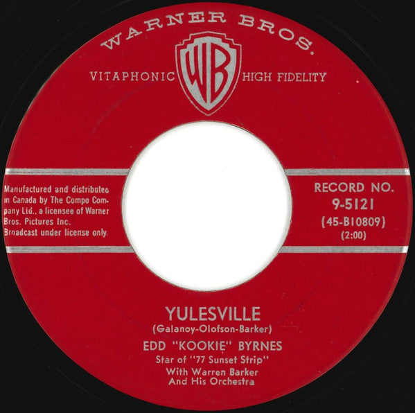 Edd "Kookie" Byrnes With Warren Barker And His Orchestra : Yulesville (7", Single)