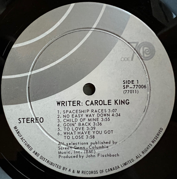 Carole King : Writer: Carole King (LP, Album)
