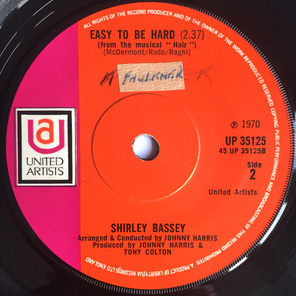Shirley Bassey : Something (7", Single, Sol)