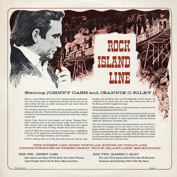Johnny Cash And Jeannie C. Riley : Rock Island Line (LP, Comp)