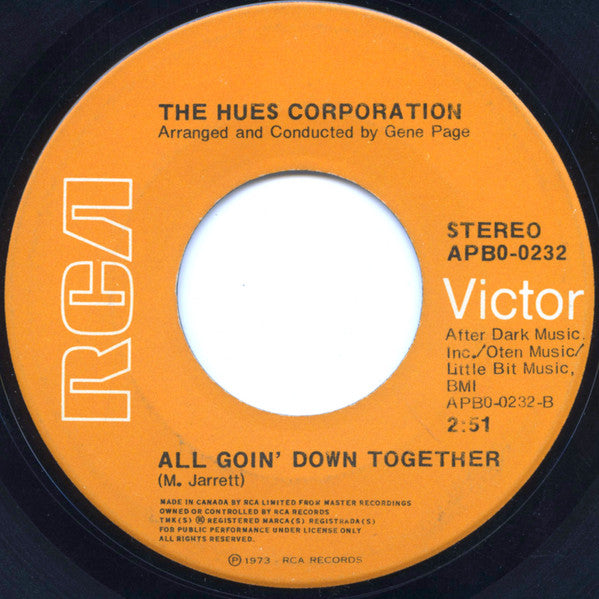 The Hues Corporation : Rock The Boat (7", Single)