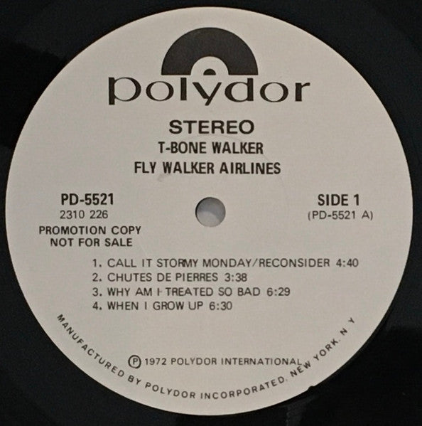 T-Bone Walker Blues Band : Fly Walker Airlines (LP, Album, Promo)