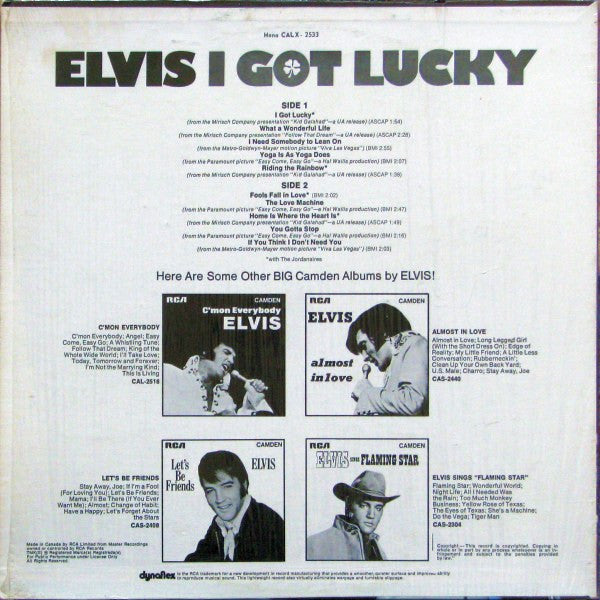 Elvis Presley : I Got Lucky (LP, Comp, Mono, RE)