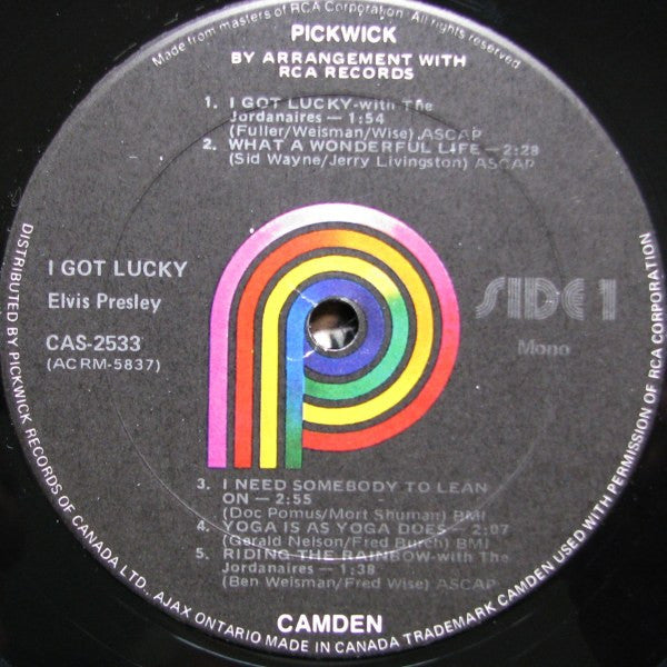 Elvis Presley : I Got Lucky (LP, Comp, Mono, RE)