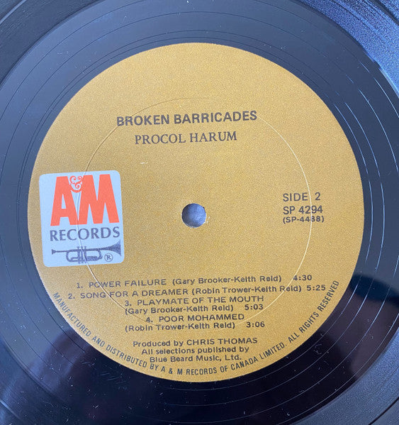 Procol Harum : Broken Barricades (LP, Album, RE)