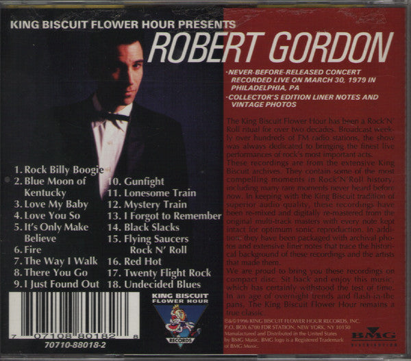 Robert Gordon (2) : King Biscuit Flower Hour Presents Robert Gordon (CD, Album)