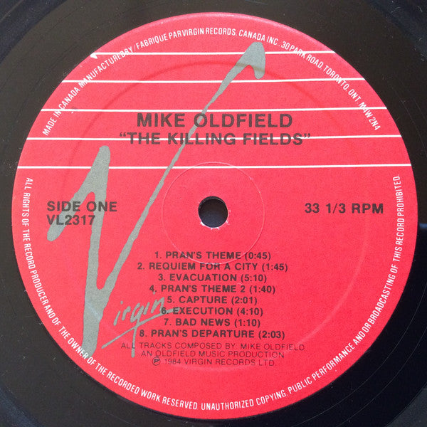 Mike Oldfield : The Killing Fields (Original Film Soundtrack) (LP, Album)