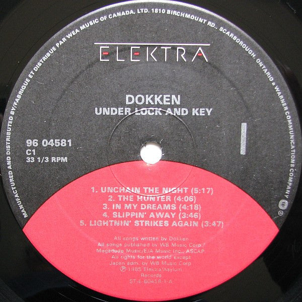 Dokken : Under Lock And Key (LP, Album)