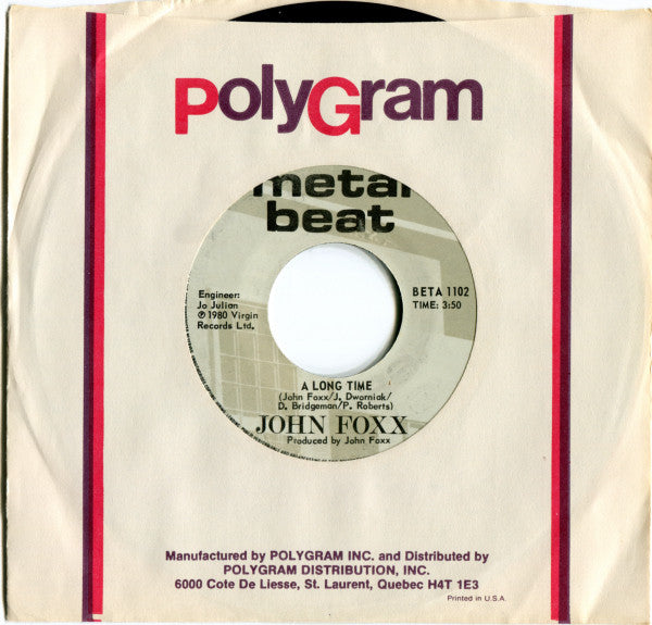 John Foxx : Miles Away (7", Single)