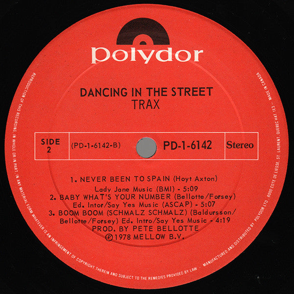 Trax : Dancing In The Street (LP)
