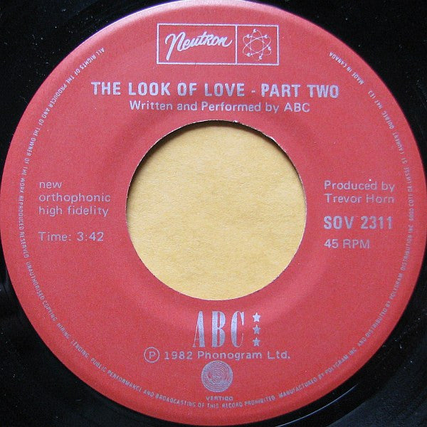 ABC : The Look Of Love (Parts One And Two) (7")