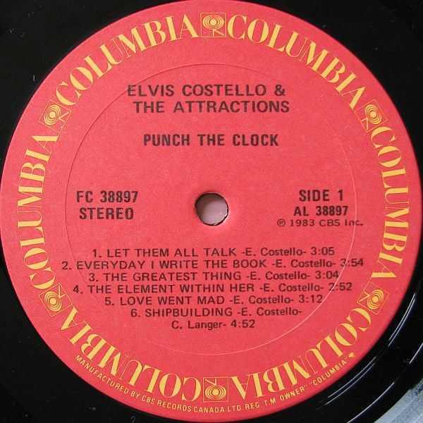 Elvis Costello & The Attractions : Punch The Clock (LP, Album)