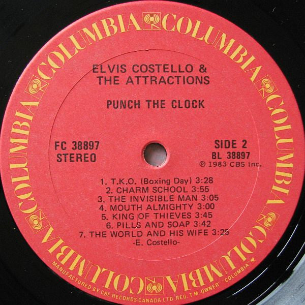 Elvis Costello & The Attractions : Punch The Clock (LP, Album)