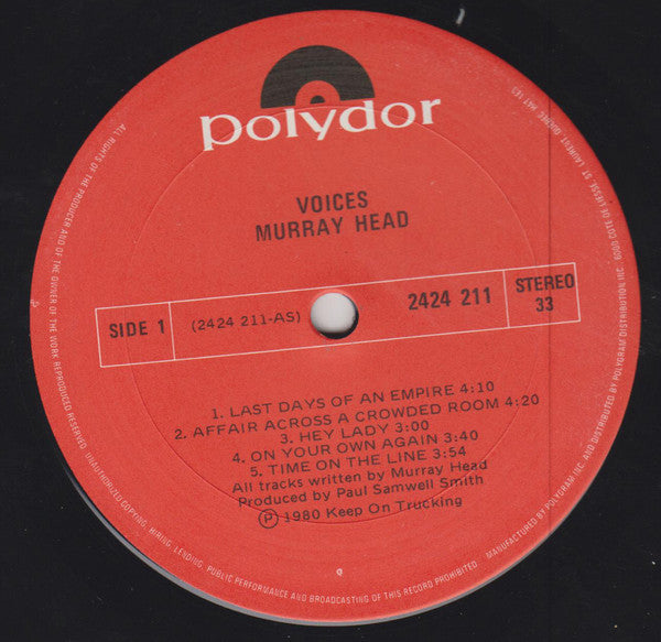 Murray Head : Voices (LP, Album)