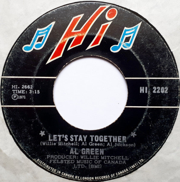 Al Green : Let's Stay Together (7", Single)