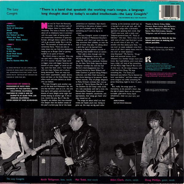 The Lazy Cowgirls : Lazy Cowgirls (LP, Album)