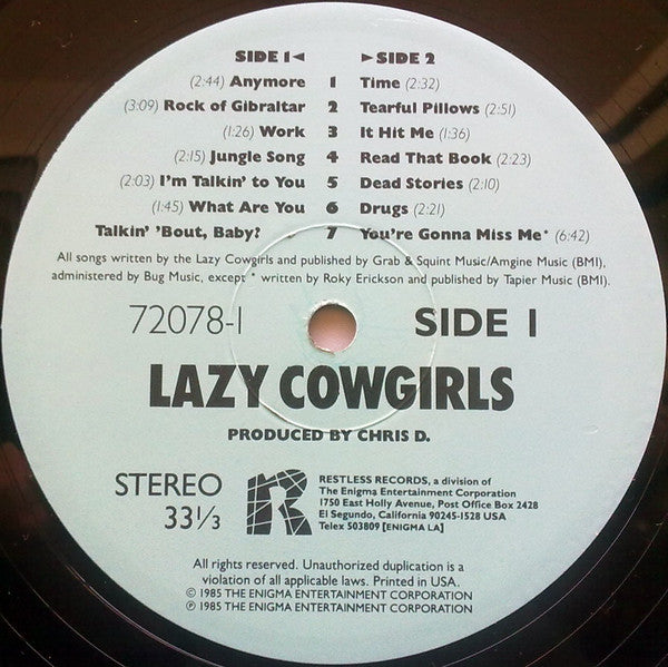 The Lazy Cowgirls : Lazy Cowgirls (LP, Album)