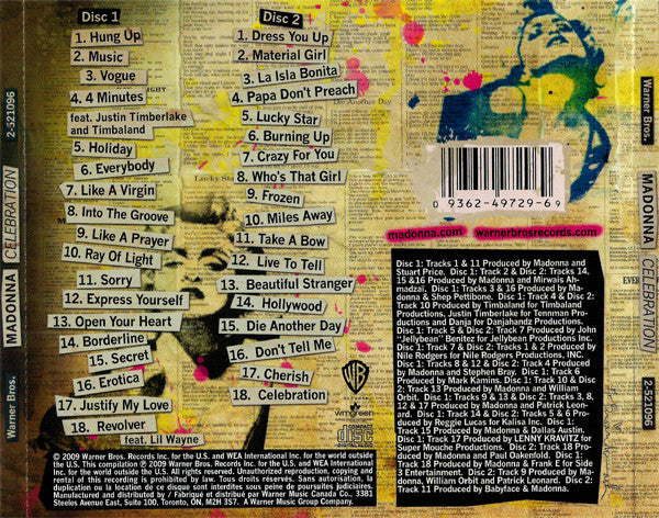 Madonna : Celebration (2xCD, Comp, RM)