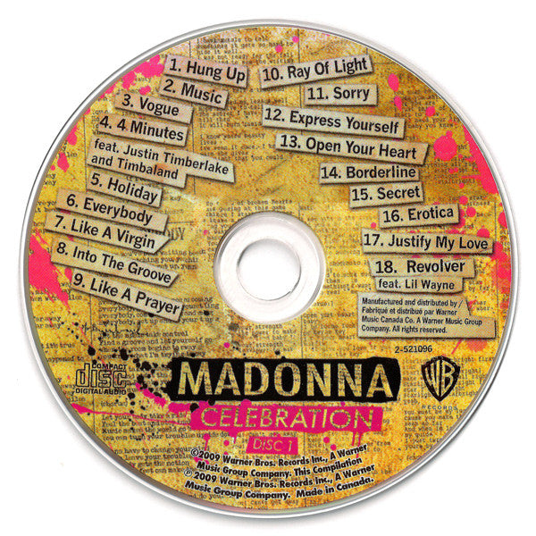 Madonna : Celebration (2xCD, Comp, RM)