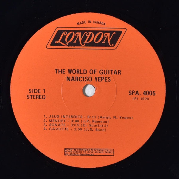 Narciso Yepes : The World Of Guitar Volume 1 (LP)