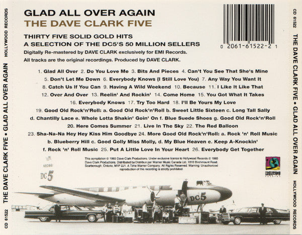 The Dave Clark Five : Glad All Over Again (CD, Comp, RM)