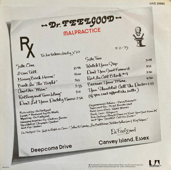 Dr. Feelgood : Malpractice (LP, Album)