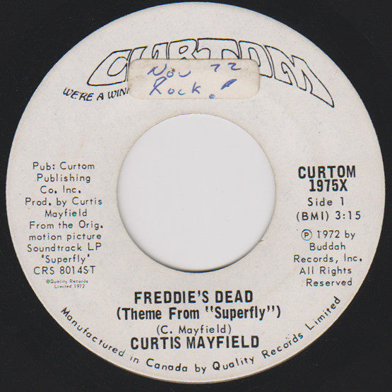 Curtis Mayfield : Freddie's Dead (Theme From "Superfly") (7", Single)