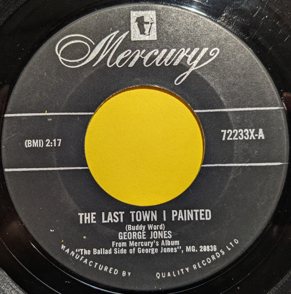 George Jones (2) : The Last Town I Painted (7")