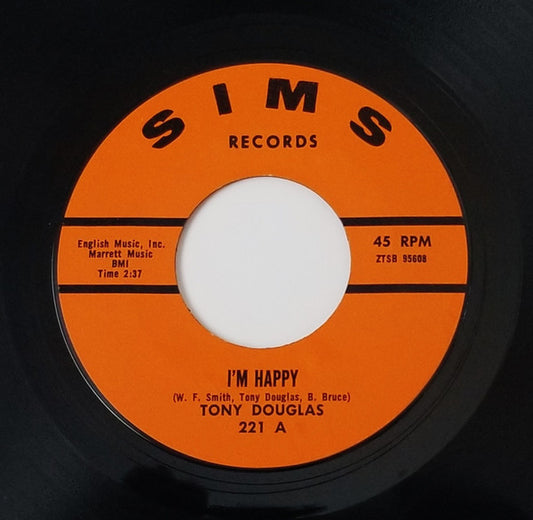 Tony Douglas (3) : I'm Happy (7", Single)