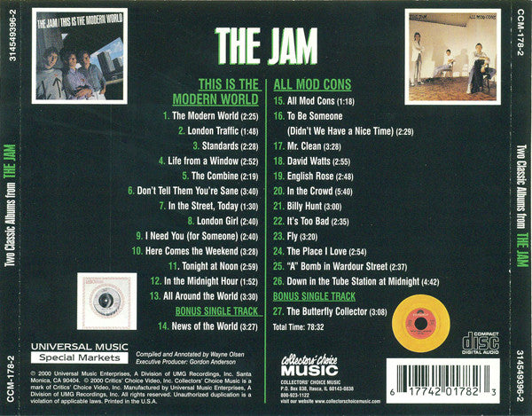 The Jam : This Is The Modern World / All Mod Cons (CD, Comp)