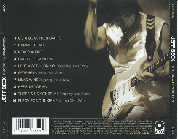 Jeff Beck : Emotion & Commotion (CD, Album)