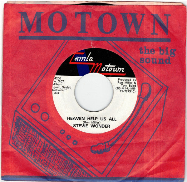 Stevie Wonder : Heaven Help Us All (7", Single)