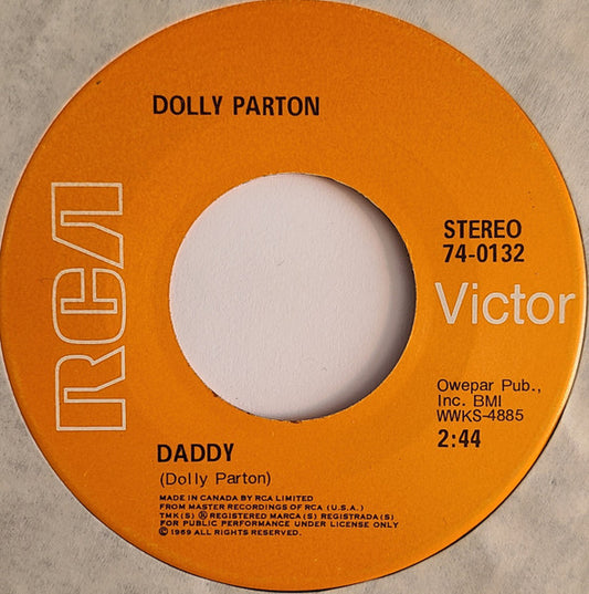 Dolly Parton : Daddy (7", Single)