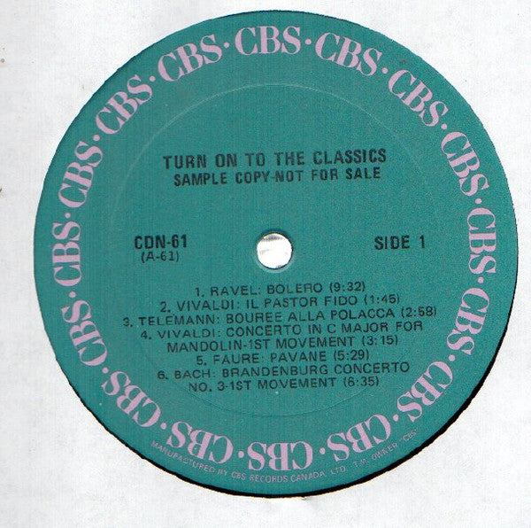 Various : Turn On To The Classics (LP, Comp, Promo, Smplr)
