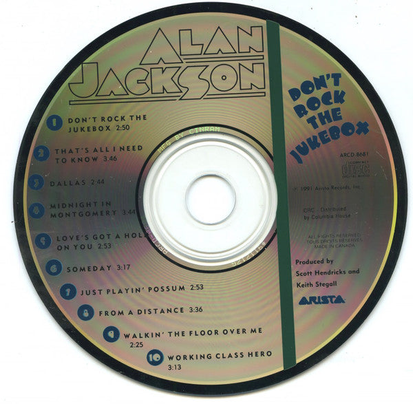 Alan Jackson (2) : Don't Rock The Jukebox (CD, Album, Club)