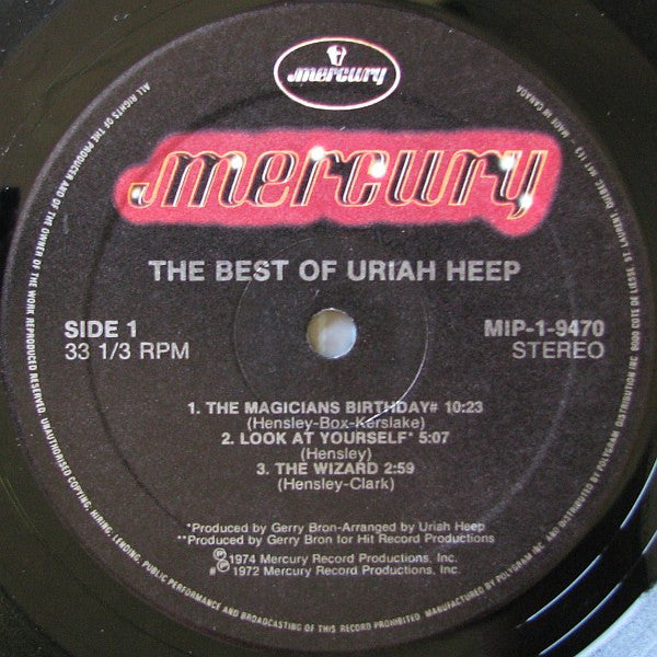 Uriah Heep : The Best Of Uriah Heep (LP, Comp, RE)