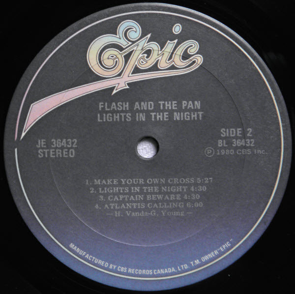 Flash & The Pan : Lights In The Night (LP, Album)
