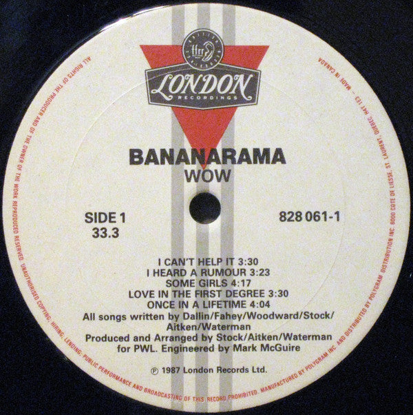 Bananarama : Wow! (LP, Album)
