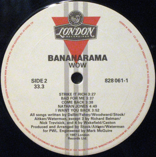 Bananarama : Wow! (LP, Album)