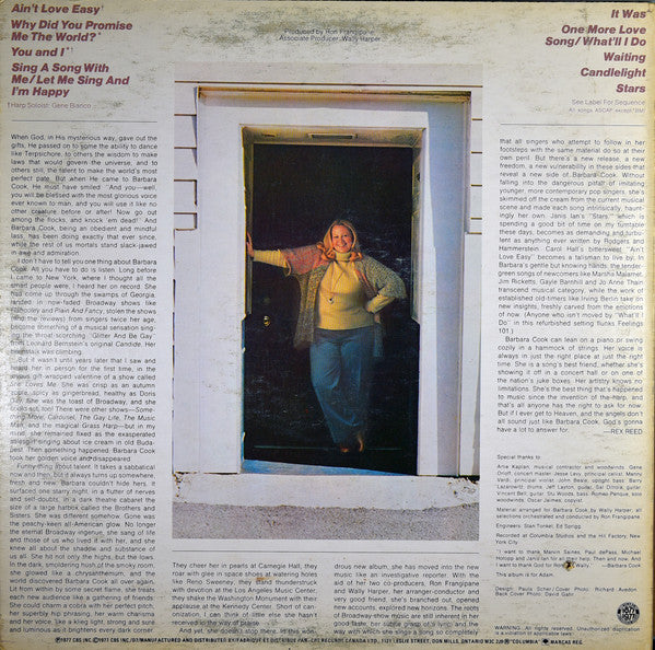 Barbara Cook : As Of Today (LP, Album)