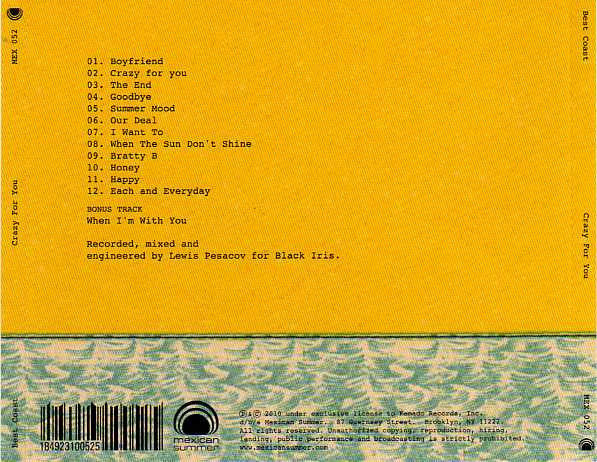 Best Coast : Crazy For You (CD, Album)