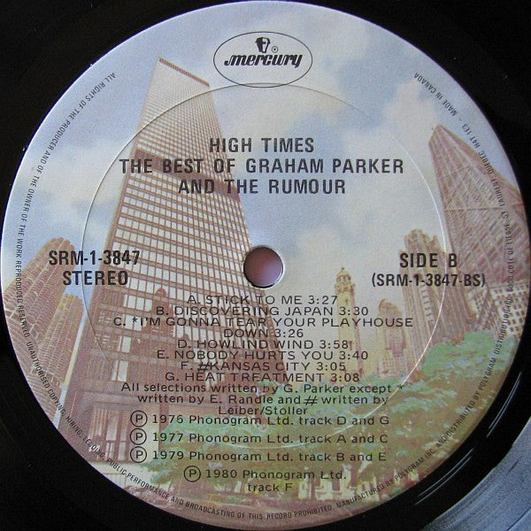 Graham Parker And The Rumour : High Times - The Best Of Graham Parker And The Rumour (LP, Comp)