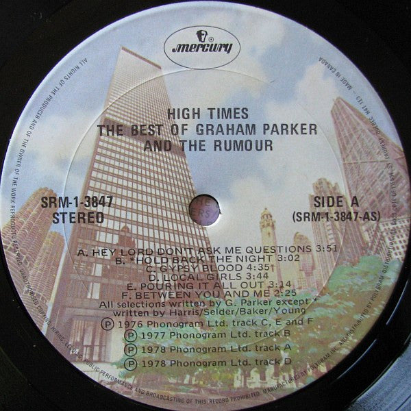 Graham Parker And The Rumour : High Times - The Best Of Graham Parker And The Rumour (LP, Comp)