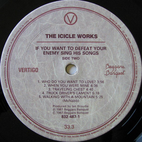 The Icicle Works : If You Want To Defeat Your Enemy Sing His Song (LP, Album + 12", Comp, Smplr)