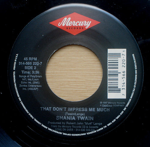 Shania Twain : Honey, I'm Home (7")