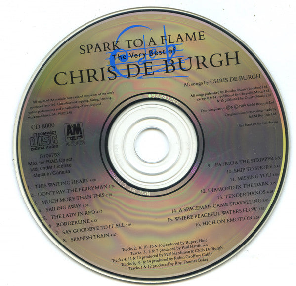 Chris de Burgh : Spark To A Flame (The Very Best Of Chris de Burgh) (CD, Comp, Club, RE)