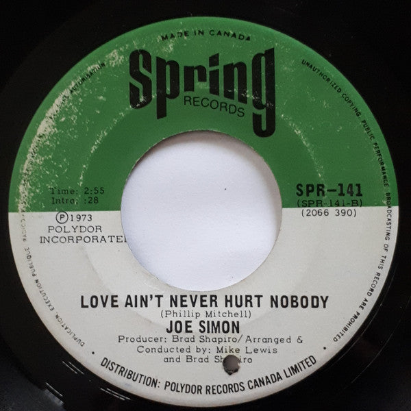 Joe Simon : River / Love Never Hurt Nobody (7")