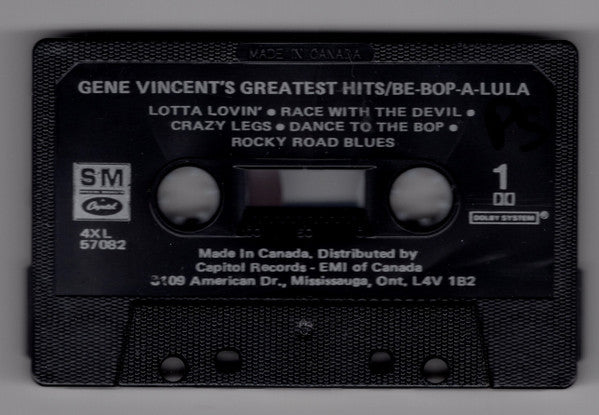 Gene Vincent : Be-Bop-A-Lula Gene Vincent's Greatest Hits (Cass, Comp)